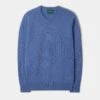 Dorset Men's Lambswool Jumper In Blue Velvet - Classic Fit