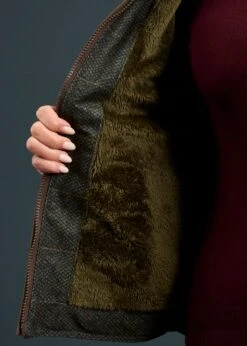 Didsmere Ladies Technical Tweed Gilet In Myrtle - Regular Fit -Alan Paine Fashion Store Dismere Ladies Technical Tweed Gilet Myrtle 5