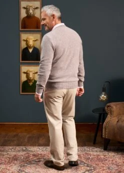 Dorset Men's Lambswool Jumper In Fusion - Classic Fit -Alan Paine Fashion Store Dorset Mens Lambswool Crew Necj Jumper Fusion 4