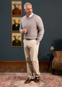 Dorset Men's Lambswool Jumper In Fusion - Classic Fit -Alan Paine Fashion Store Dorset Mens Lambswool Crew Necj Jumper Fusion 5