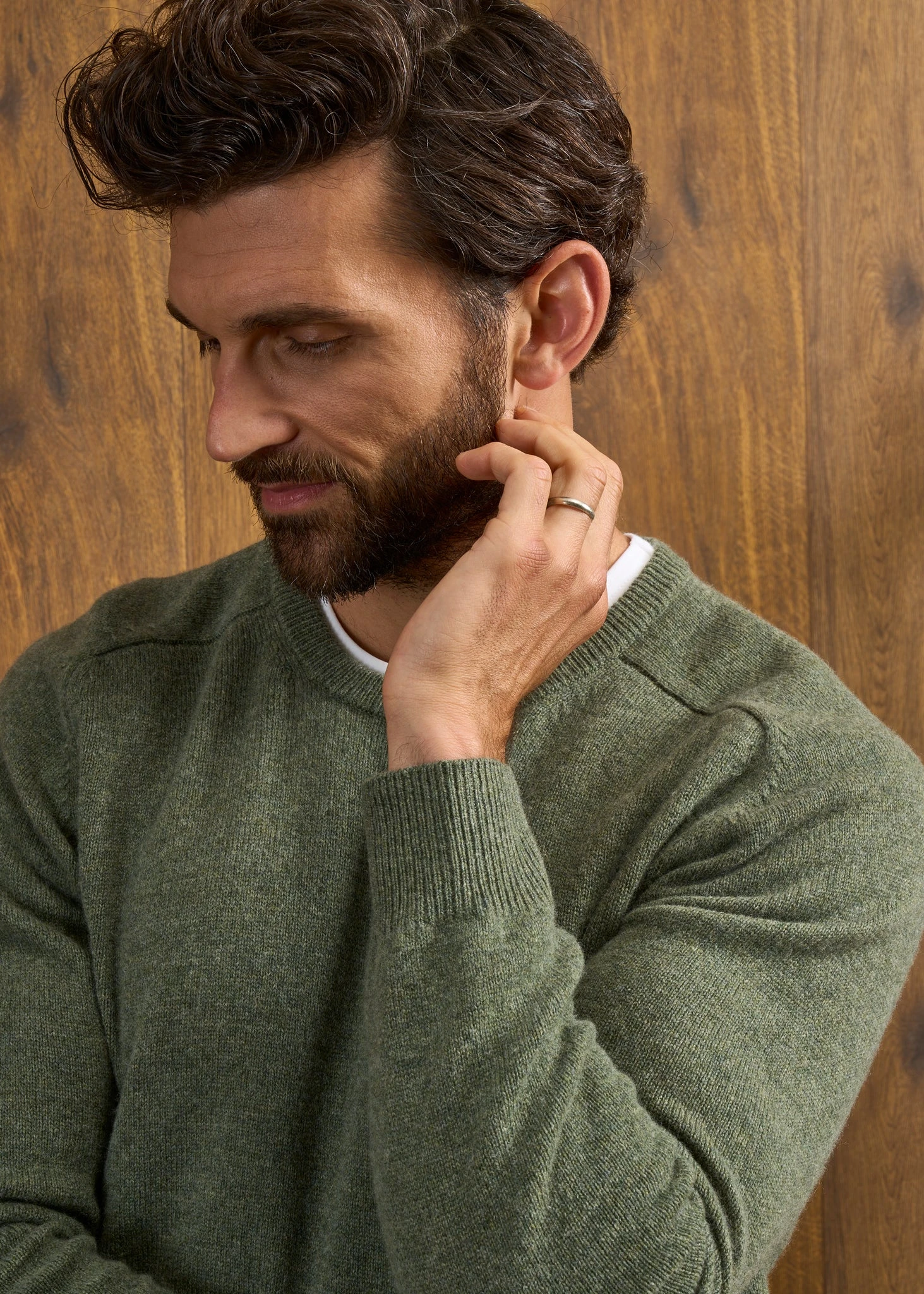 Dorset Men's Lambswool Jumper In Landscape - Classic Fit 6 Dorset Men's Lambswool Jumper In Landscape - Classic Fit - Image 6