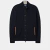 Duchally Men's Waffle Stitch Wool Jacket Navy