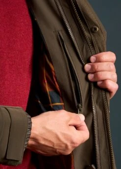 Dunswell Men's Waterproof Field Coat In Olive - Shooting Fit -Alan Paine Fashion Store Dunswell Mens Waterproof Field Coat Olive 6