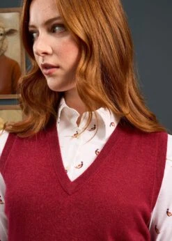 Erin Luxury Vee Neck Tank Top In Berry 9 Erin Luxury Vee Neck Tank Top In Berry -Alan Paine Fashion Store Erin Luxury Vee Neck Tank Top Berry 2