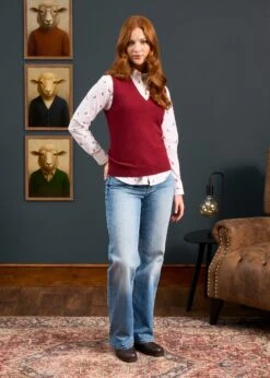 Erin Luxury Vee Neck Tank Top In Berry 8 Erin Luxury Vee Neck Tank Top In Berry -Alan Paine Fashion Store Erin Luxury Vee Neck Tank Top Berry 5