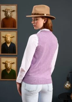 Erin Luxury Vee Neck Tank Top In Heather 11 Erin Luxury Vee Neck Tank Top In Heather -Alan Paine Fashion Store Erin Luxury Vee Neck Tank Top Heather 4