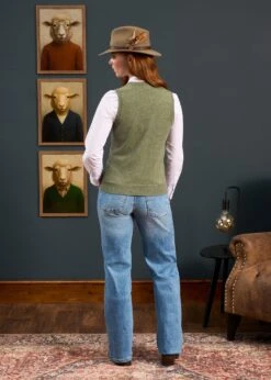 Erin Luxury Vee Neck Tank Top In Landscape -Alan Paine Fashion Store Erin Luxury Vee Neck Tank Top Landscape 5