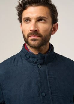 Felwell Men's Quilted Jacket In Dark Navy - Regular Fit 13 Felwell Men's Quilted Jacket In Dark Navy - Regular Fit -Alan Paine Fashion Store Felwell Mens Quilted Jacket Navy 4