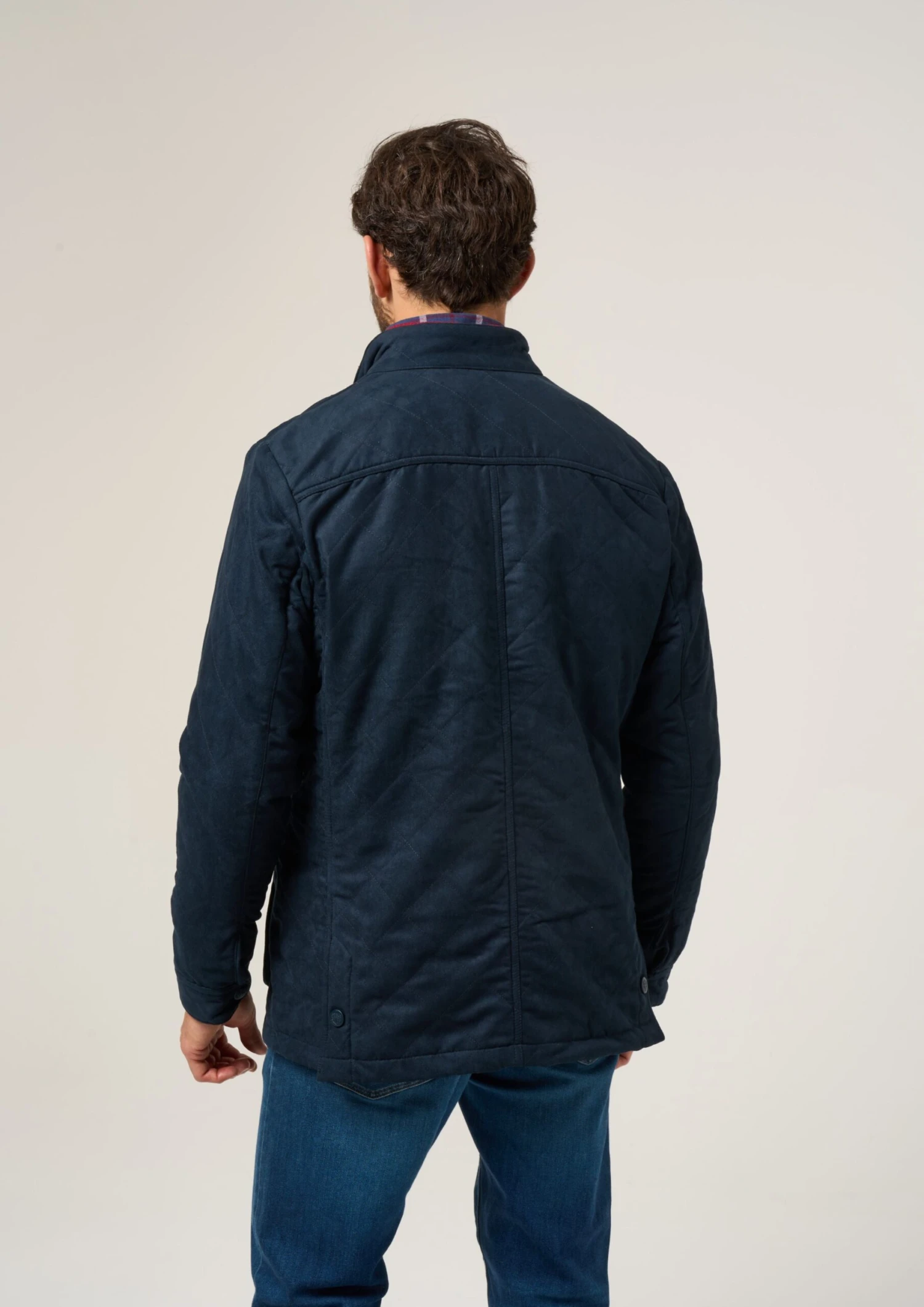 Felwell Men's Quilted Jacket In Dark Navy - Regular Fit 7 Felwell Men's Quilted Jacket In Dark Navy - Regular Fit - Image 7