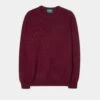 Brisbane Geelong Wool Jumper In Claret - Regular Fit