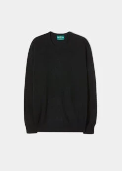 Brisbane Geelong Wool Jumper In Black - Regular Fit