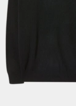 Brisbane Geelong Wool Jumper In Black - Regular Fit -Alan Paine Fashion Store Geelong Wool Jumper Black 3