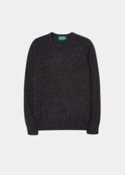 Brisbane Geelong Wool Jumper In Charcoal - Regular Fit