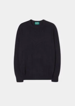 Brisbane Geelong Wool Jumper In Dark Navy - Regular Fit