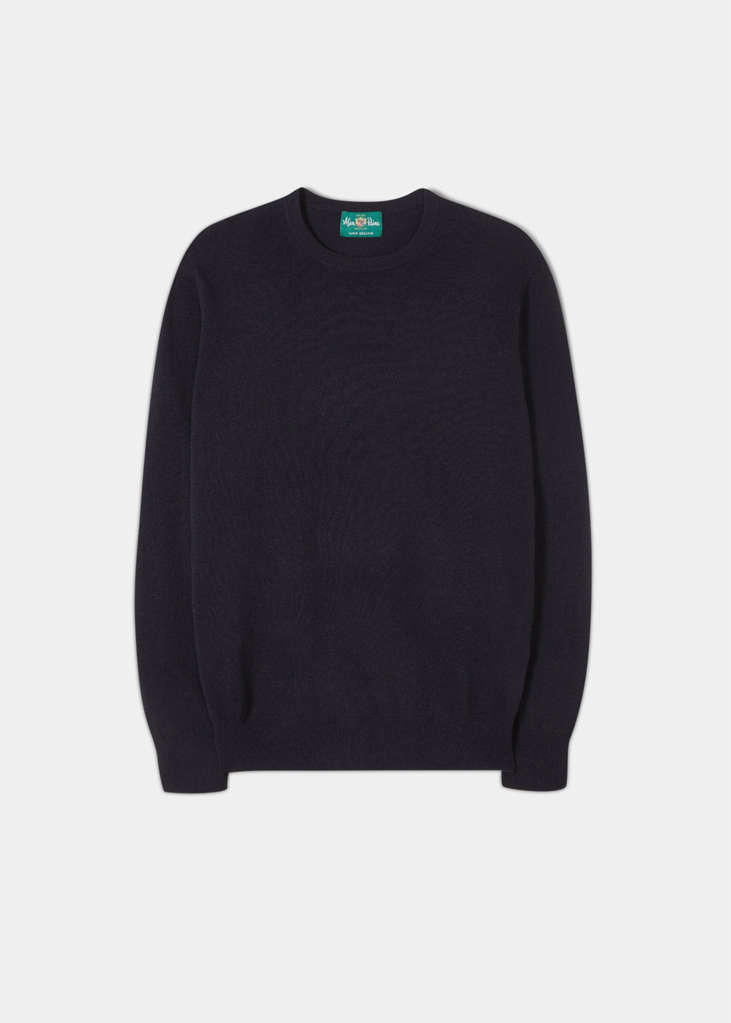 Brisbane Geelong Wool Jumper In Dark Navy - Regular Fit 1 Brisbane Geelong Wool Jumper In Dark Navy - Regular Fit