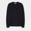 Albury Geelong Wool Jumper In Dark Navy - Regular Fit