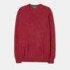 Albury Geelong Wool Jumper In Poppy Melange - Regular Fit