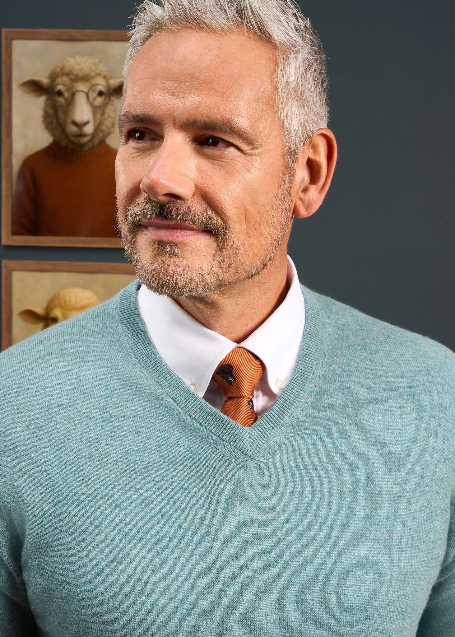 Haddington Cashmere Jumper In Caspian - Regular Fit 4 Haddington Cashmere Jumper In Caspian - Regular Fit - Image 4