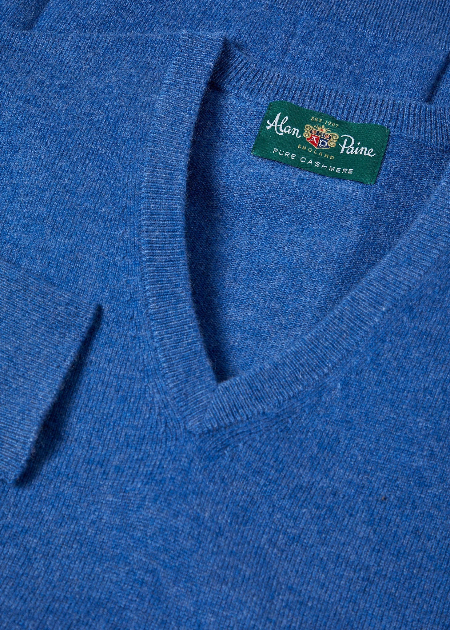 Haddington Cashmere Jumper In Denim - Regular Fit 4 Haddington Cashmere Jumper In Denim - Regular Fit - Image 4