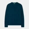 Haddington Cashmere Jumper In Bottle Blue - Regular Fit