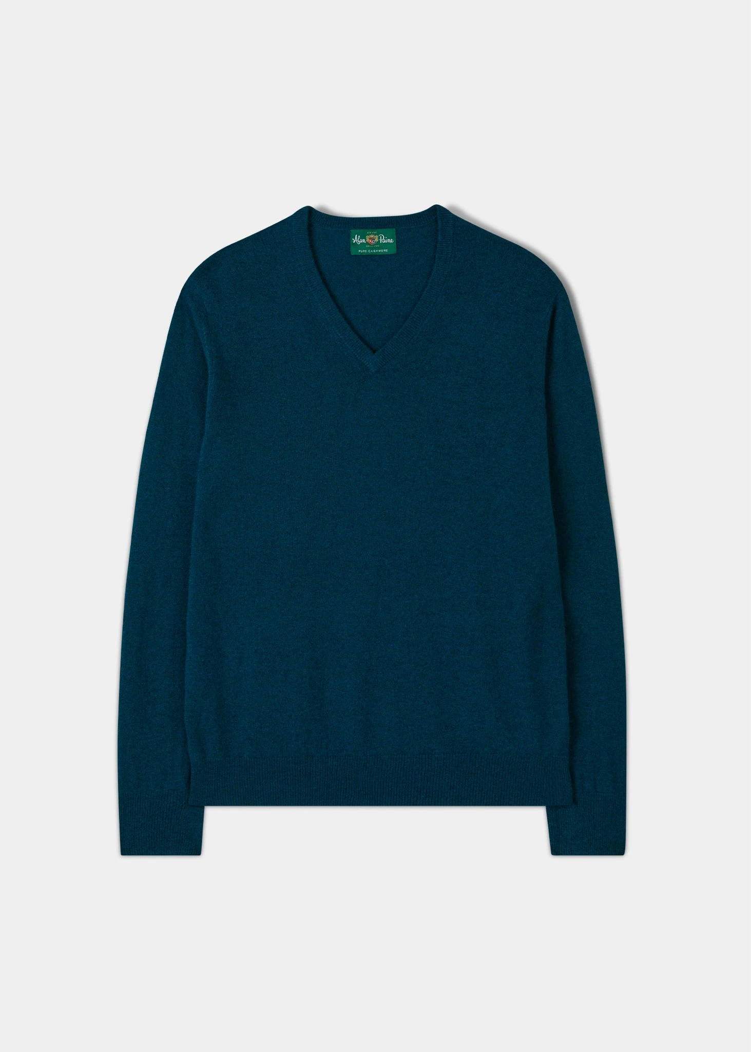 Haddington Cashmere Jumper In Bottle Blue - Regular Fit 1 Haddington Cashmere Jumper In Bottle Blue - Regular Fit