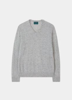 Haddington Cashmere Jumper In Snowfall - Regular Fit
