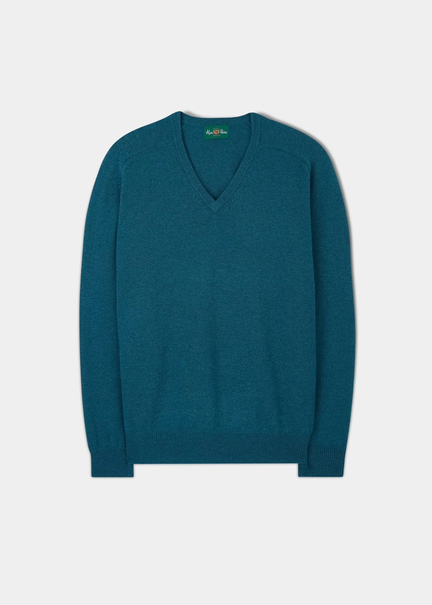 Hampshire Lambswool Jumper In Grecian Sea - Classic Fit 1 Hampshire Lambswool Jumper In Grecian Sea - Classic Fit