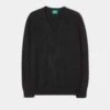 Hampshire Lambswool Jumper In Black - Classic Fit