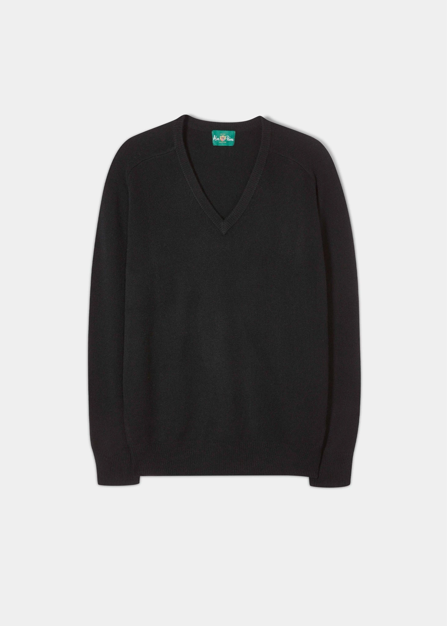 Hampshire Lambswool Jumper In Black - Classic Fit 1 Hampshire Lambswool Jumper In Black - Classic Fit