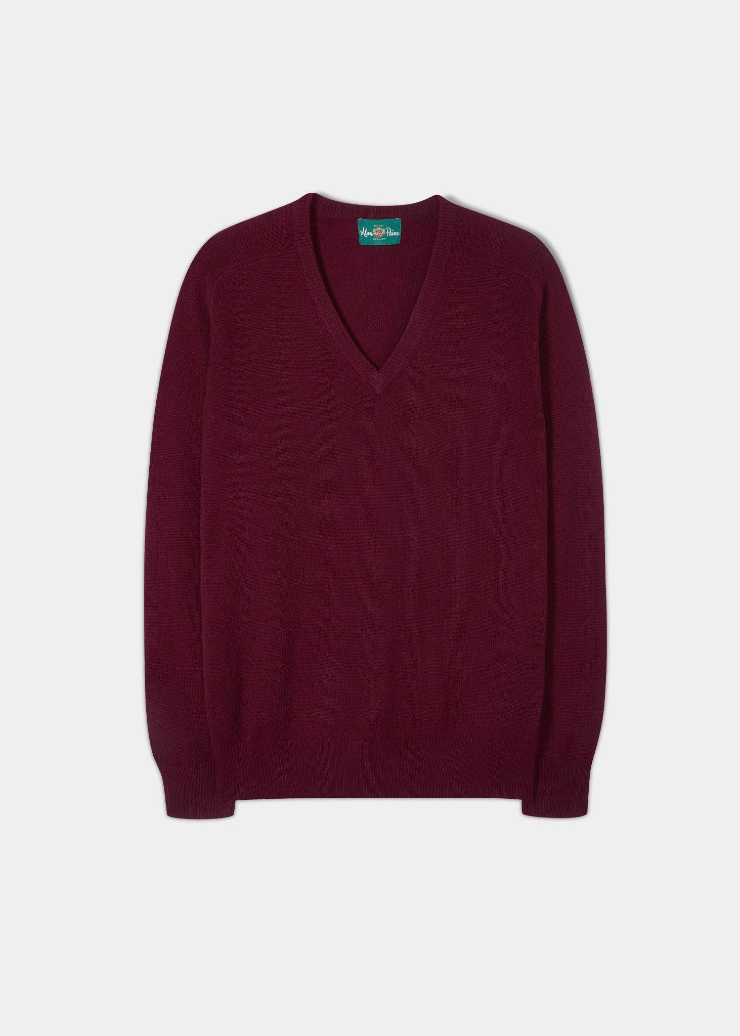 Hampshire Lambswool Jumper In Bordeaux - Classic Fit 1 Hampshire Lambswool Jumper In Bordeaux - Classic Fit