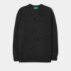 Hampshire Men's Lambswool Jumper In Charcoal - Classic Fit