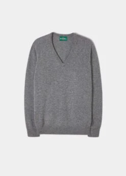 Hampshire Lambswool Jumper In Grey Mix - Classic Fit