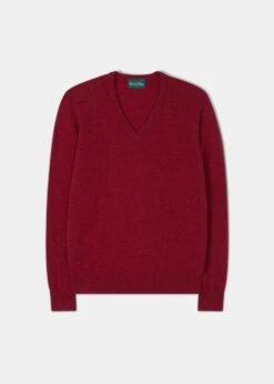 Hampshire Lambswool Jumper In Poppy - Classic Fit