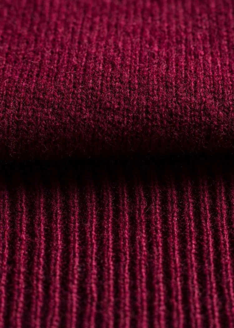Hampshire Lambswool Jumper In Bordeaux - Classic Fit 3 Hampshire Lambswool Jumper In Bordeaux - Classic Fit - Image 3