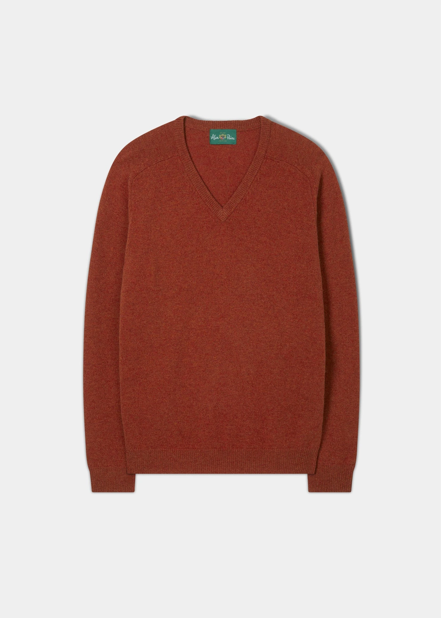 Kilsyth Men's Lambswool Jumper In Ember - Regular Fit 1 Kilsyth Men's Lambswool Jumper In Ember - Regular Fit