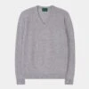 Kilsyth Men's Lambswool Jumper In Pearl Grey - Regular Fit