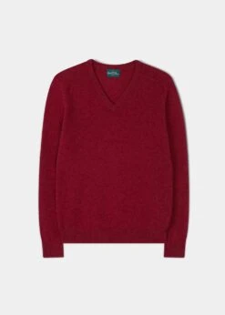 Kilsyth Men's Lambswool Jumper In Poppy - Regular Fit