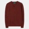 Kilsyth Men's Lambswool Jumper In Sienna - Regular Fit
