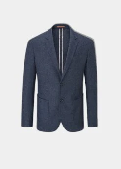 Richmond Men's Knitted Blazer In Navy