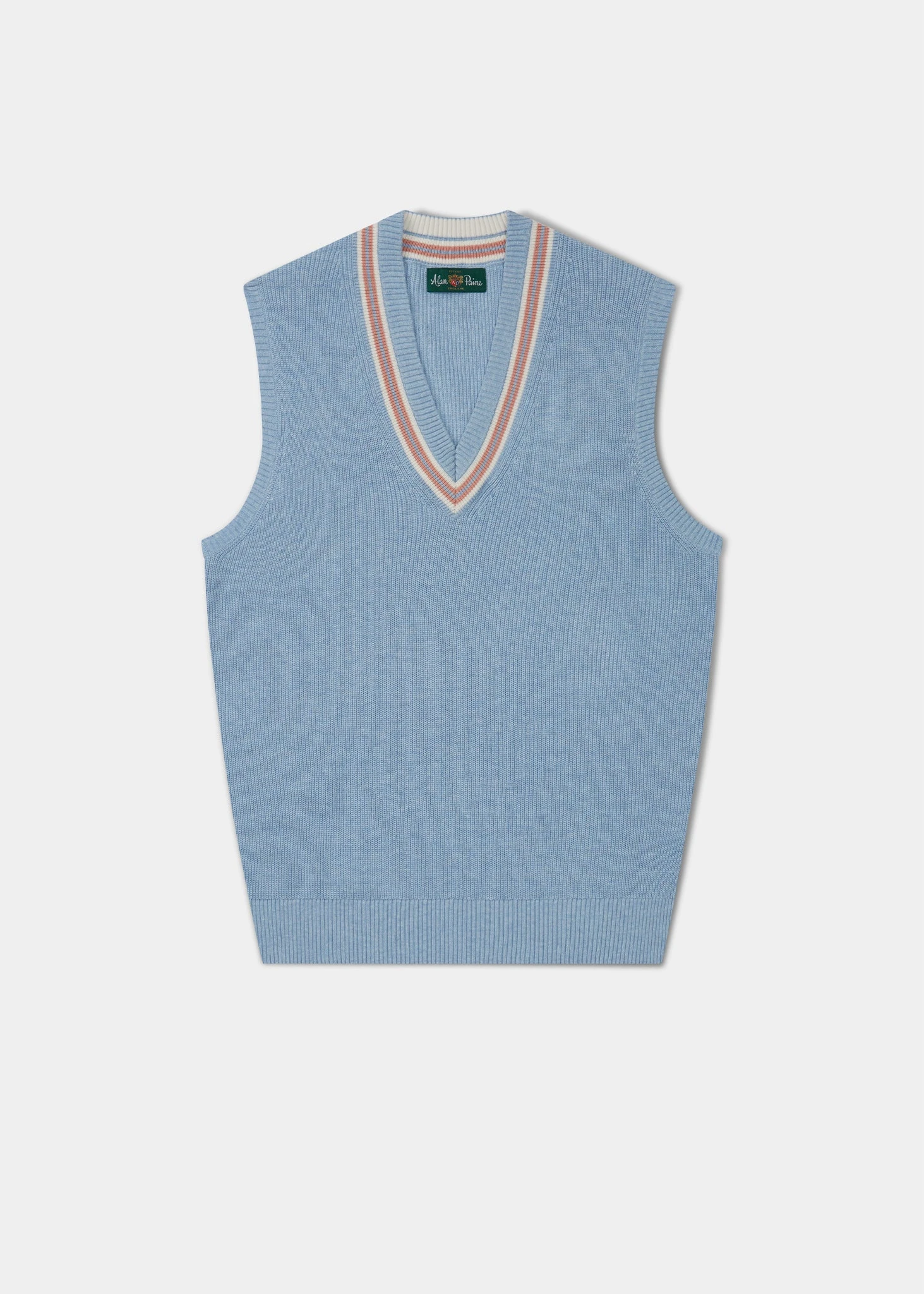 Ladies Cotton Cricket Slipover In Steel Blue Mix 1 Ladies Cotton Cricket Slipover In Steel Blue Mix