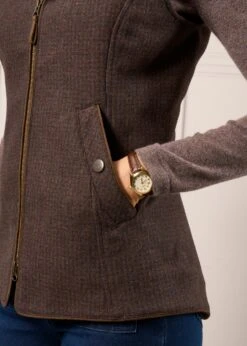 Surrey Ladies Tweed Gilet In Bramble 13 Surrey Ladies Tweed Gilet In Bramble -Alan Paine Fashion Store Ladies Tweed Gilet Faux Fur Surrey Bramble 5