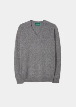 Kilsyth Men's Lambswool Jumper In Grey Mix Jumper - Regular Fit