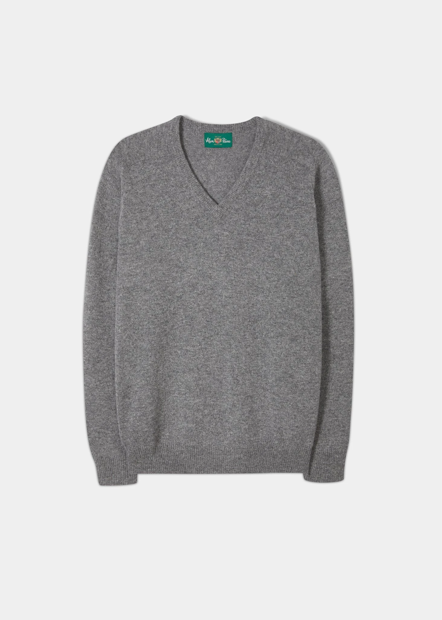 Kilsyth Men's Lambswool Jumper In Grey Mix Jumper - Regular Fit 1 Kilsyth Men's Lambswool Jumper In Grey Mix Jumper - Regular Fit