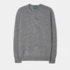 Lenzie Men's Lambswool Jumper In Grey Mix - Regular Fit