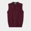 Norfolk Men's Lambswool Slipover In Bordeaux - Classic Fit