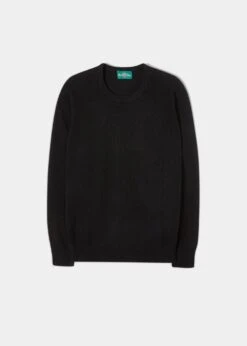 Dorset Men's Lambswool Jumper In Black - Classic Fit