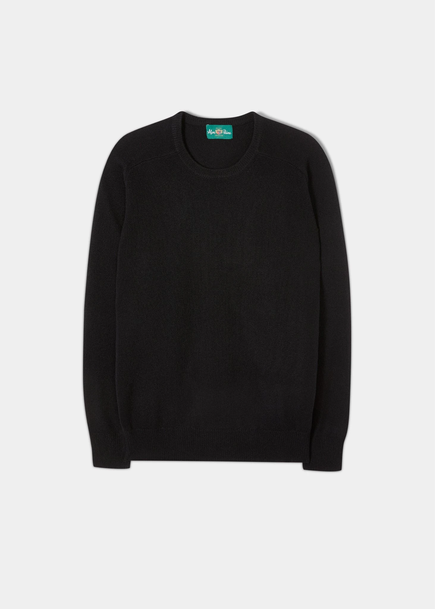 Dorset Men's Lambswool Jumper In Black - Classic Fit 1 Dorset Men's Lambswool Jumper In Black - Classic Fit