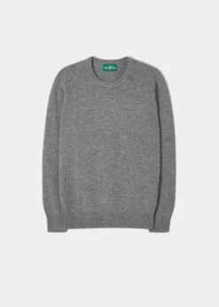 Dorset Men's Lambswool Jumper In Grey Mix - Classic Fit