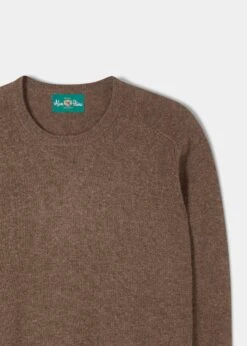 Dorset Men's Lambswool Jumper In Tobacco - Classic Fit -Alan Paine Fashion Store Lambswool Sweater Dorset Tobacco 1