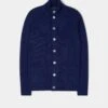 Landford Men's Lambswool Buttoned Jumper In Indigo - Regular Fit